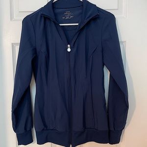 NAVY XS - Cherokee Infinity Zip Front Warm Up Jacket